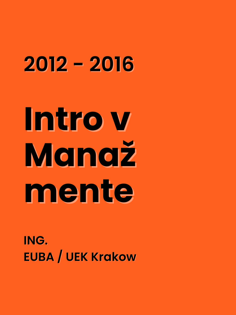 intro v manžmente
